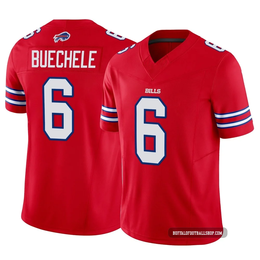 Shane Buechele ＃6 Buffalo Bills Limited Red Youth Vapor F.U.S.E. Jersey