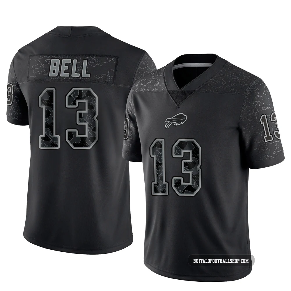 Skyler Bell ＃13 Buffalo Bills Limited Black Men's Reflective Jersey