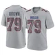 Spencer Brown ＃79 Buffalo Bills Game Gray Men's Atmosphere Fashion Jersey