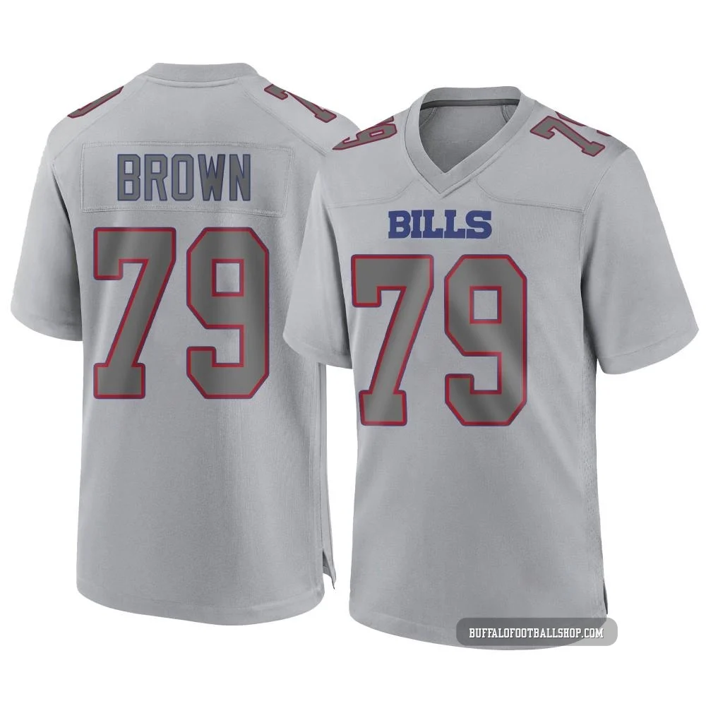 Spencer Brown ＃79 Buffalo Bills Game Gray Youth Atmosphere Fashion Jersey