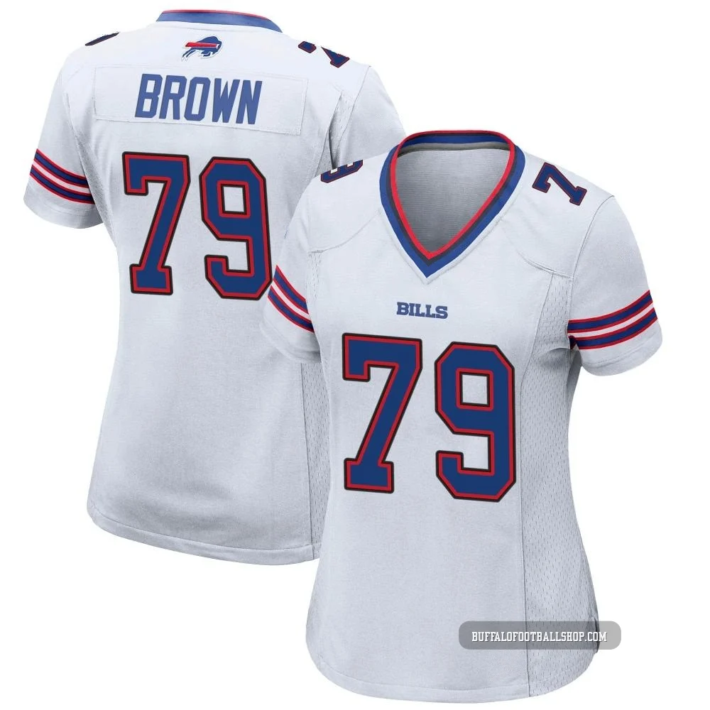 Spencer Brown ＃79 Buffalo Bills Game White Women's Jersey