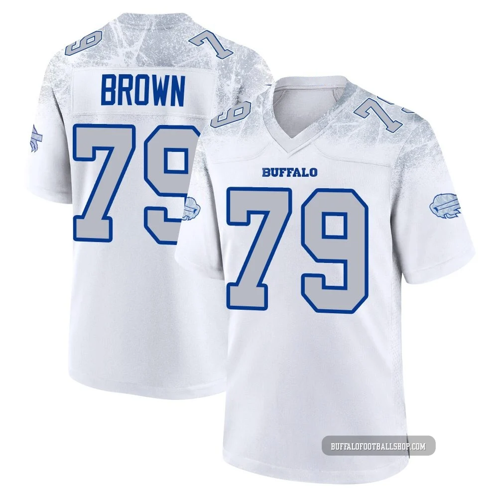 Spencer Brown ＃79 Buffalo Bills Game White Youth 2025 Rivalries Collection Jersey