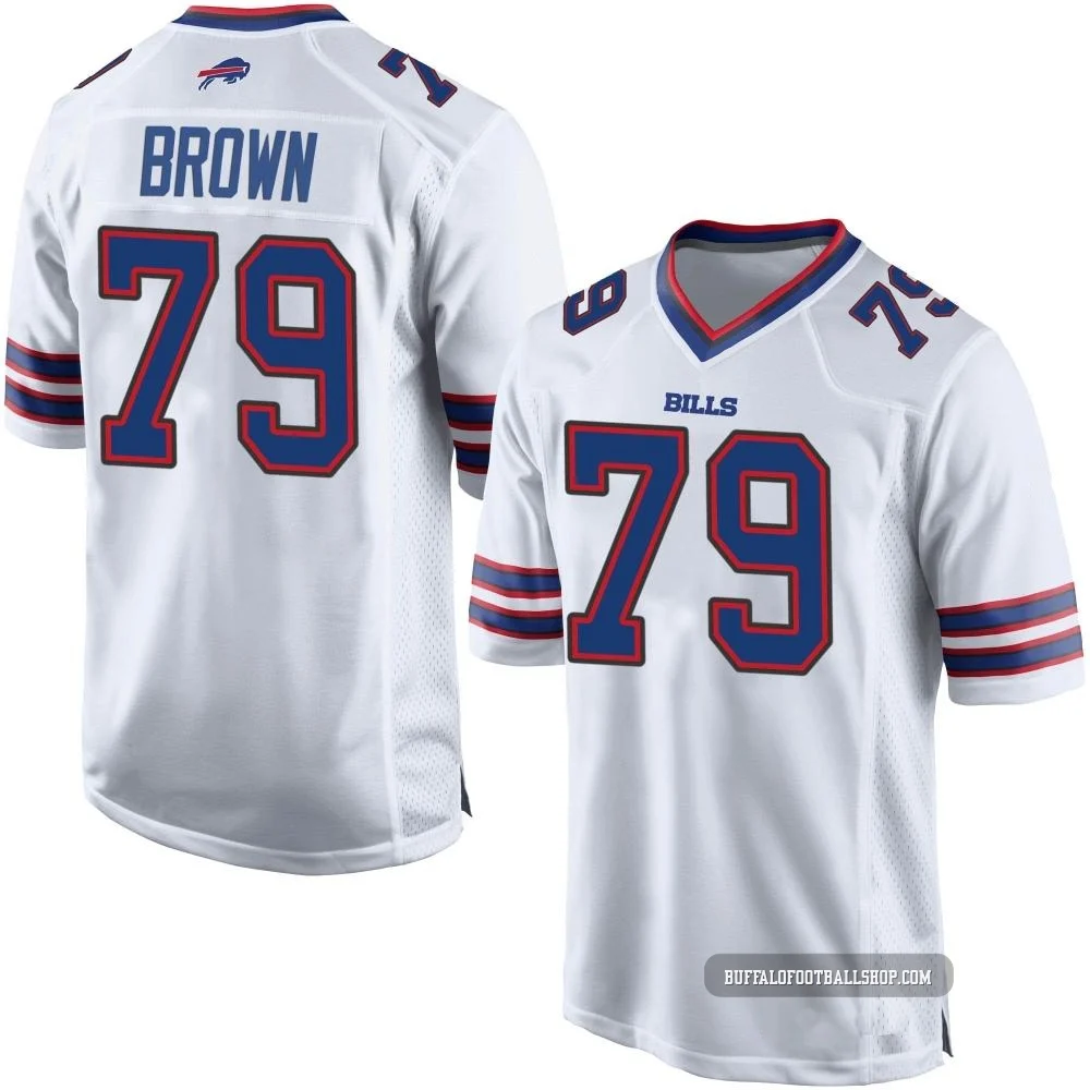 Spencer Brown ＃79 Buffalo Bills Game White Youth Jersey