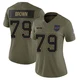 Spencer Brown ＃79 Buffalo Bills Limited Olive Women's 2025 Salute to Service Jersey