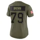 Spencer Brown ＃79 Buffalo Bills Limited Olive Women's 2025 Salute to Service Jersey