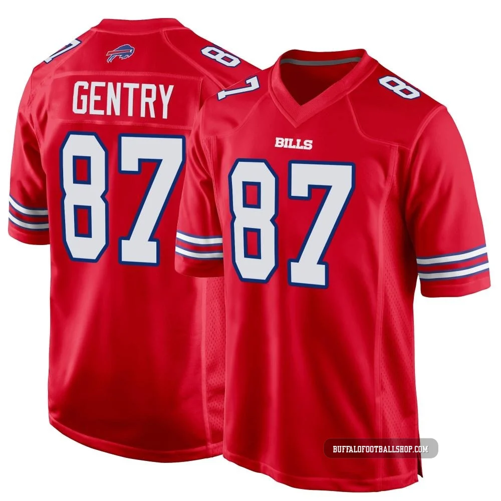 Tanner Gentry ＃87 Buffalo Bills Game Red Men's Alternate Jersey