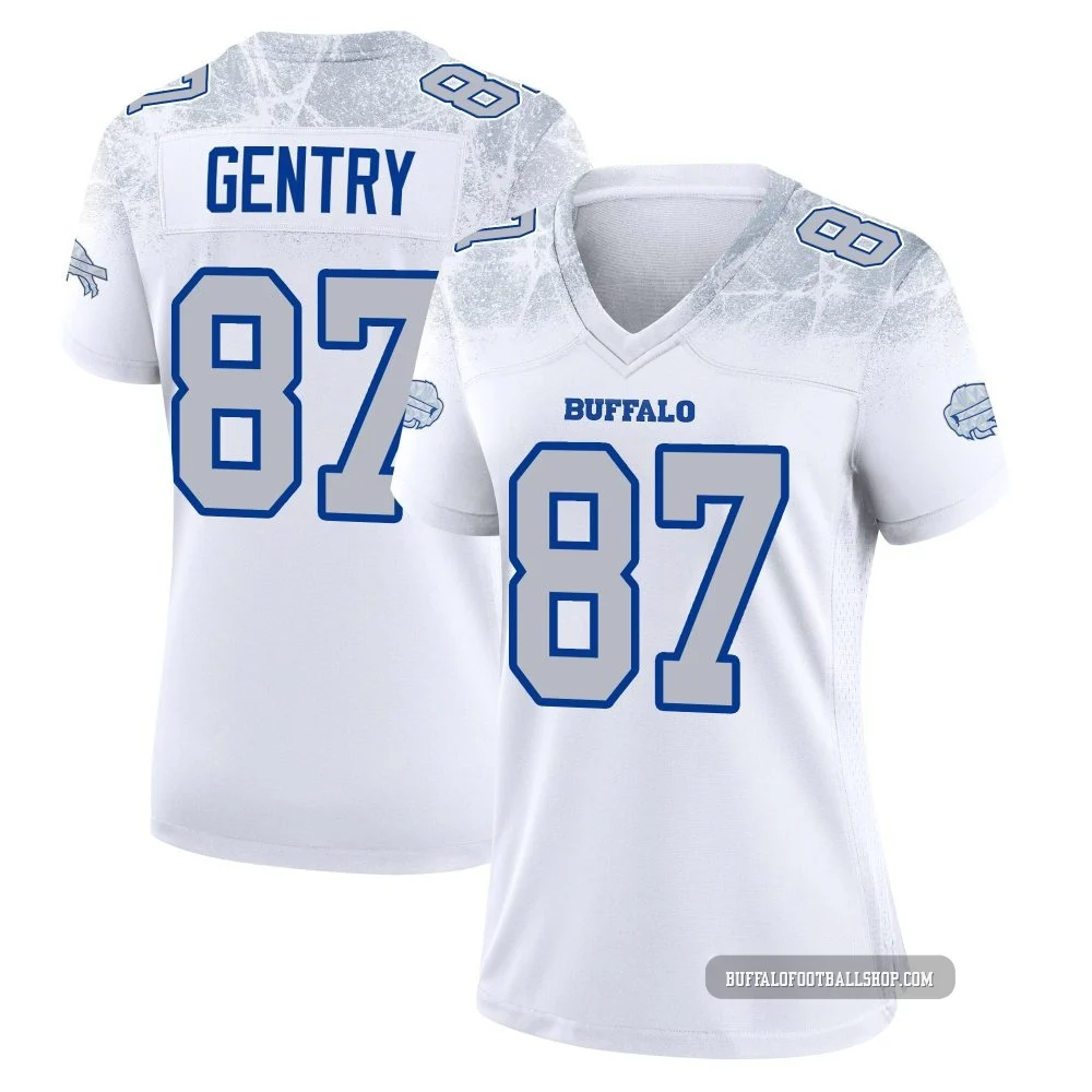 Tanner Gentry ＃87 Buffalo Bills Game White Women's 2025 Rivalries Collection Jersey