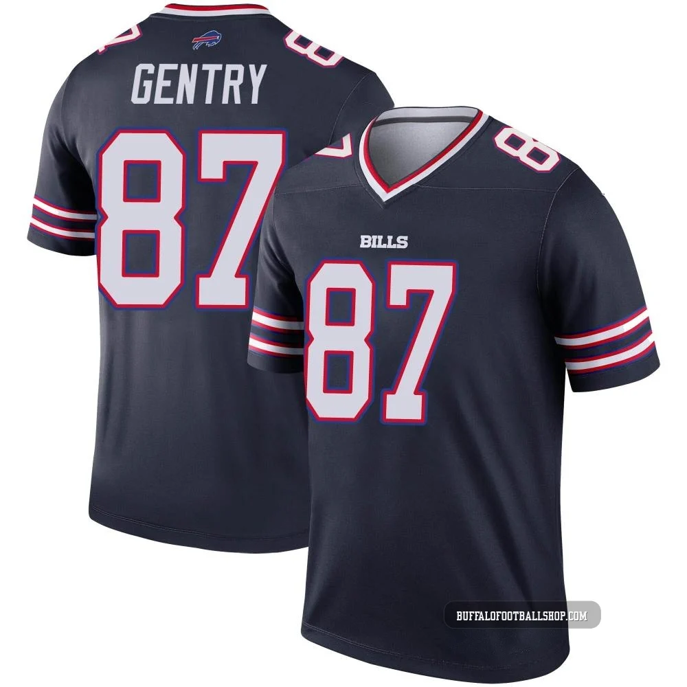 Tanner Gentry ＃87 Buffalo Bills Legend Navy Men's Inverted Jersey