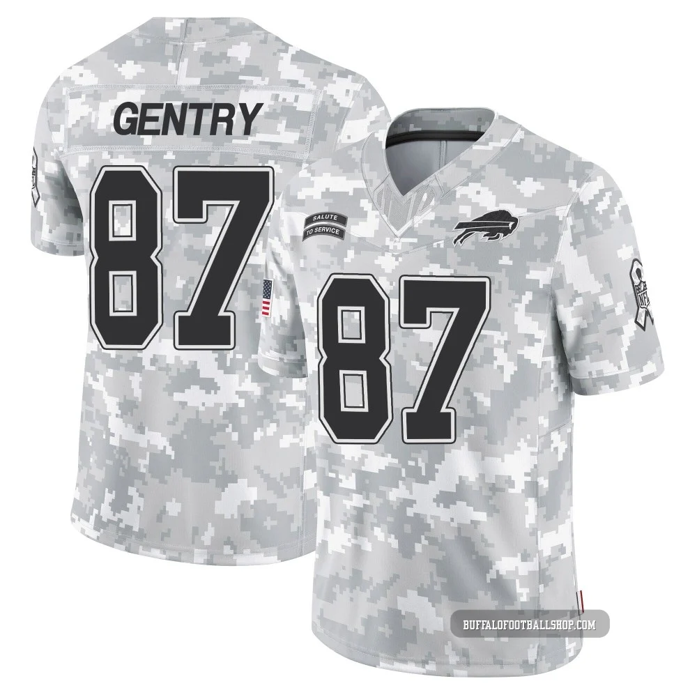 Tanner Gentry ＃87 Buffalo Bills Limited Arctic Camo Youth 2024 Salute to Service Jersey