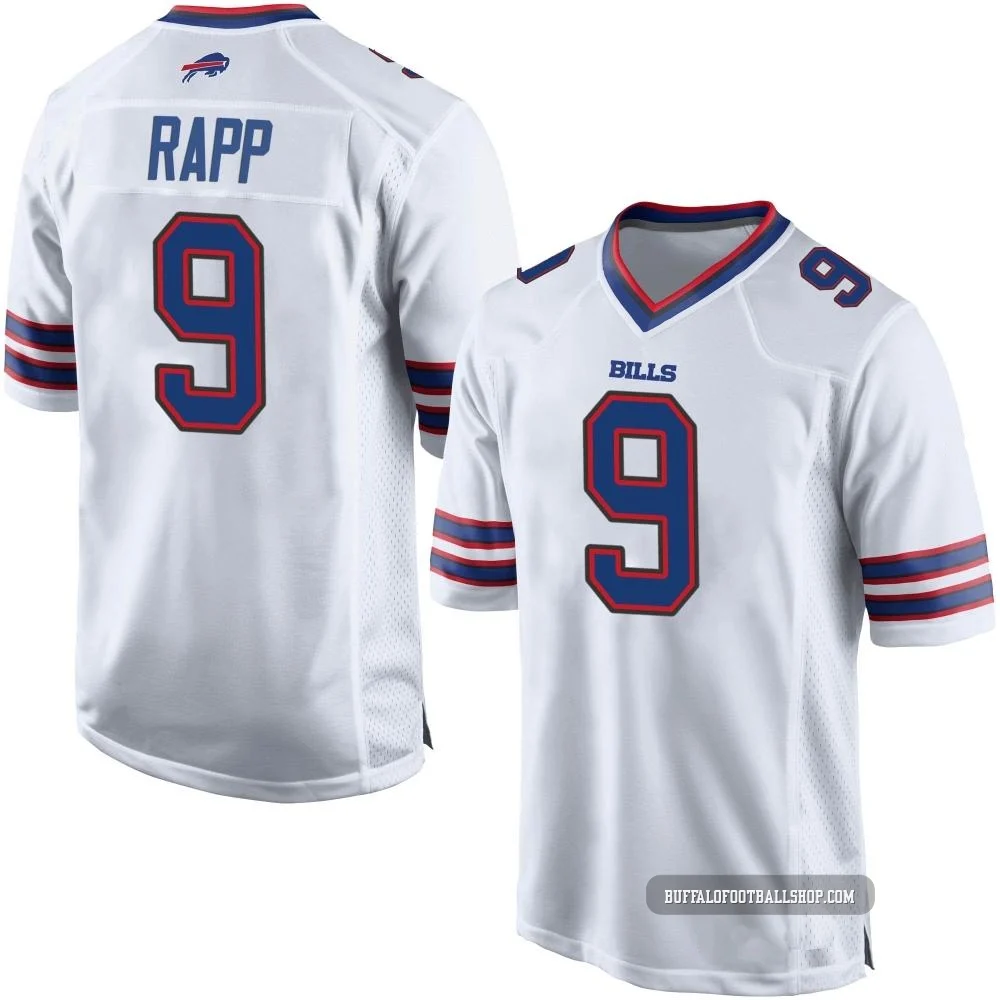 Taylor Rapp ＃9 Buffalo Bills Game White Men's Jersey