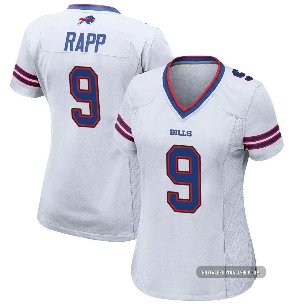 Taylor Rapp ＃9 Buffalo Bills Game White Women's Jersey