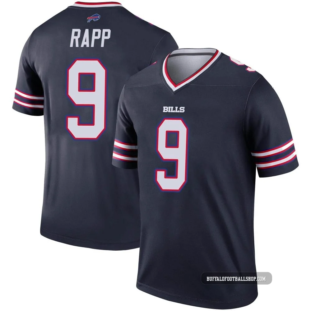 Taylor Rapp ＃9 Buffalo Bills Legend Navy Youth Inverted Jersey
