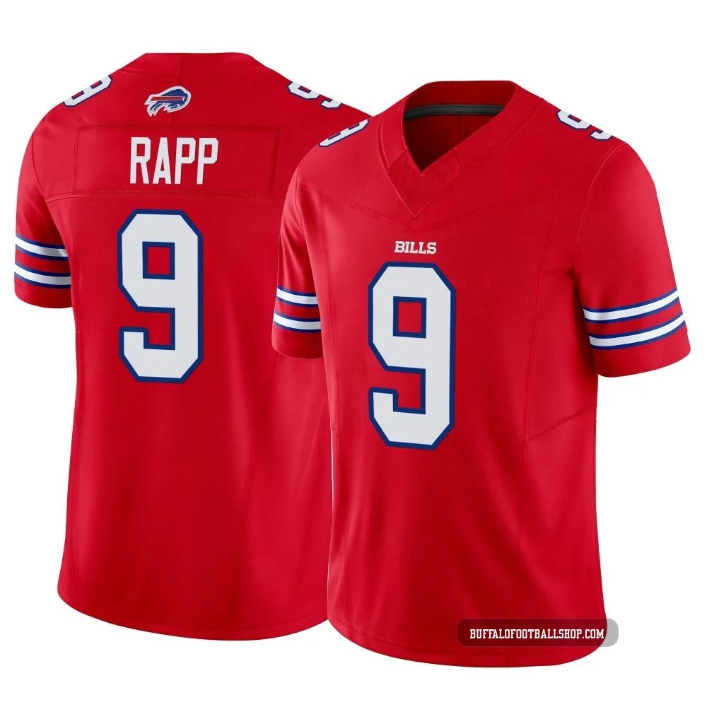 Taylor Rapp ＃9 Buffalo Bills Limited Red Men's Vapor F.U.S.E. Jersey
