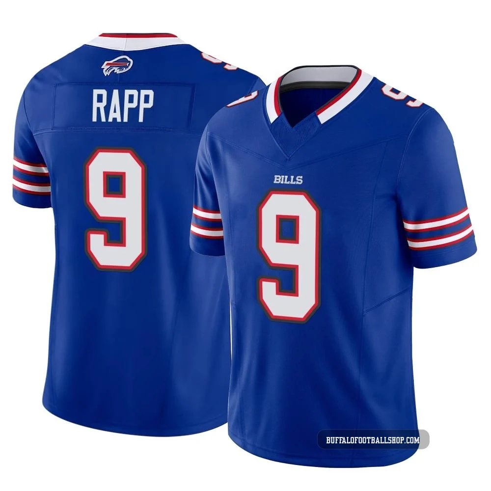 Taylor Rapp ＃9 Buffalo Bills Limited Royal Youth Vapor F.U.S.E. Jersey