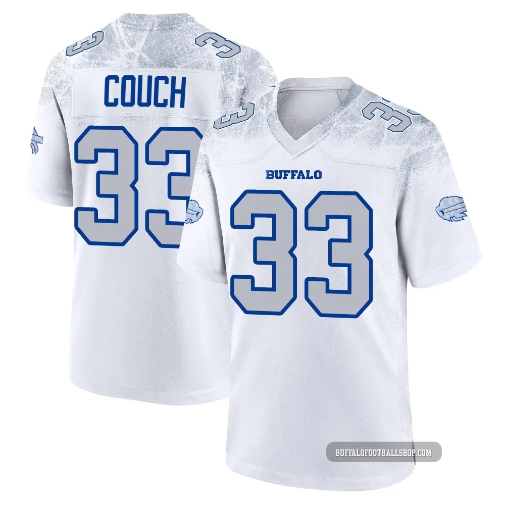 Te'Cory Couch ＃33 Buffalo Bills Game White Men's 2025 Rivalries Collection Jersey