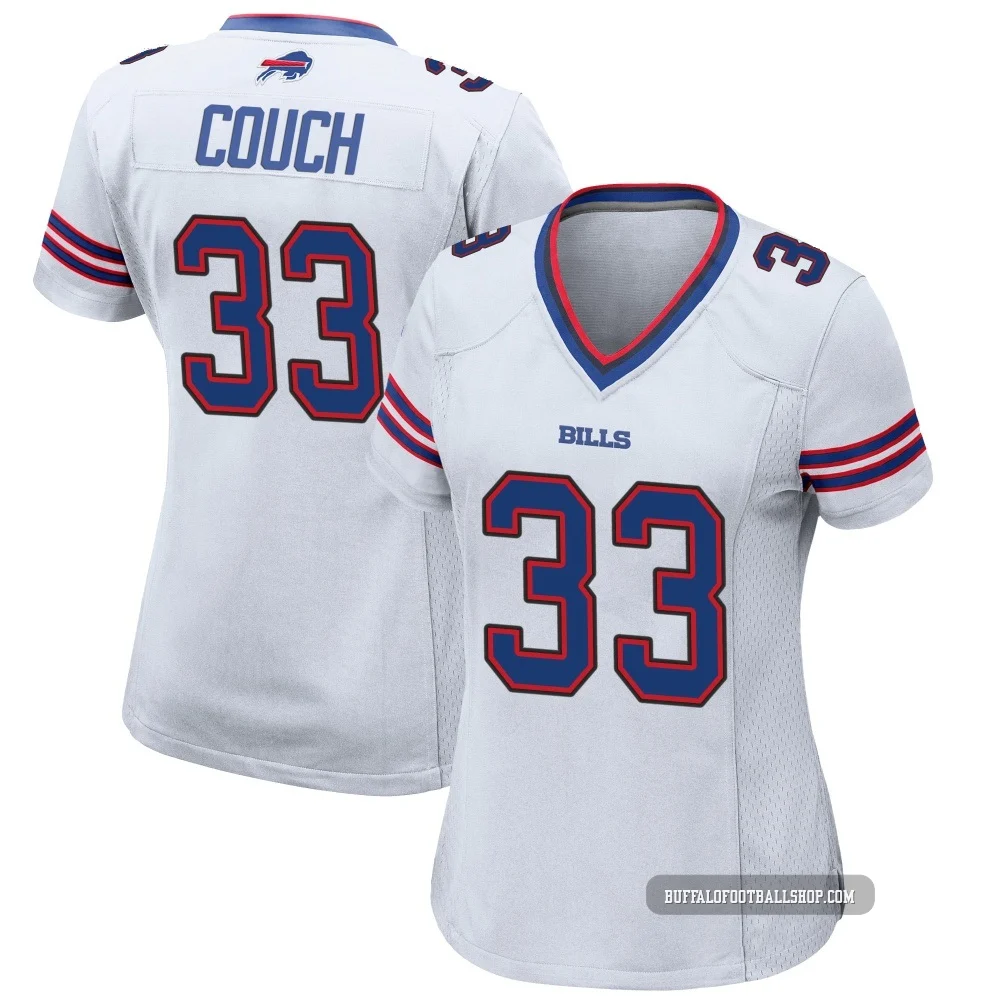 Te'Cory Couch ＃33 Buffalo Bills Game White Women's Jersey