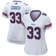 Te'Cory Couch ＃33 Buffalo Bills Game White Women's Jersey