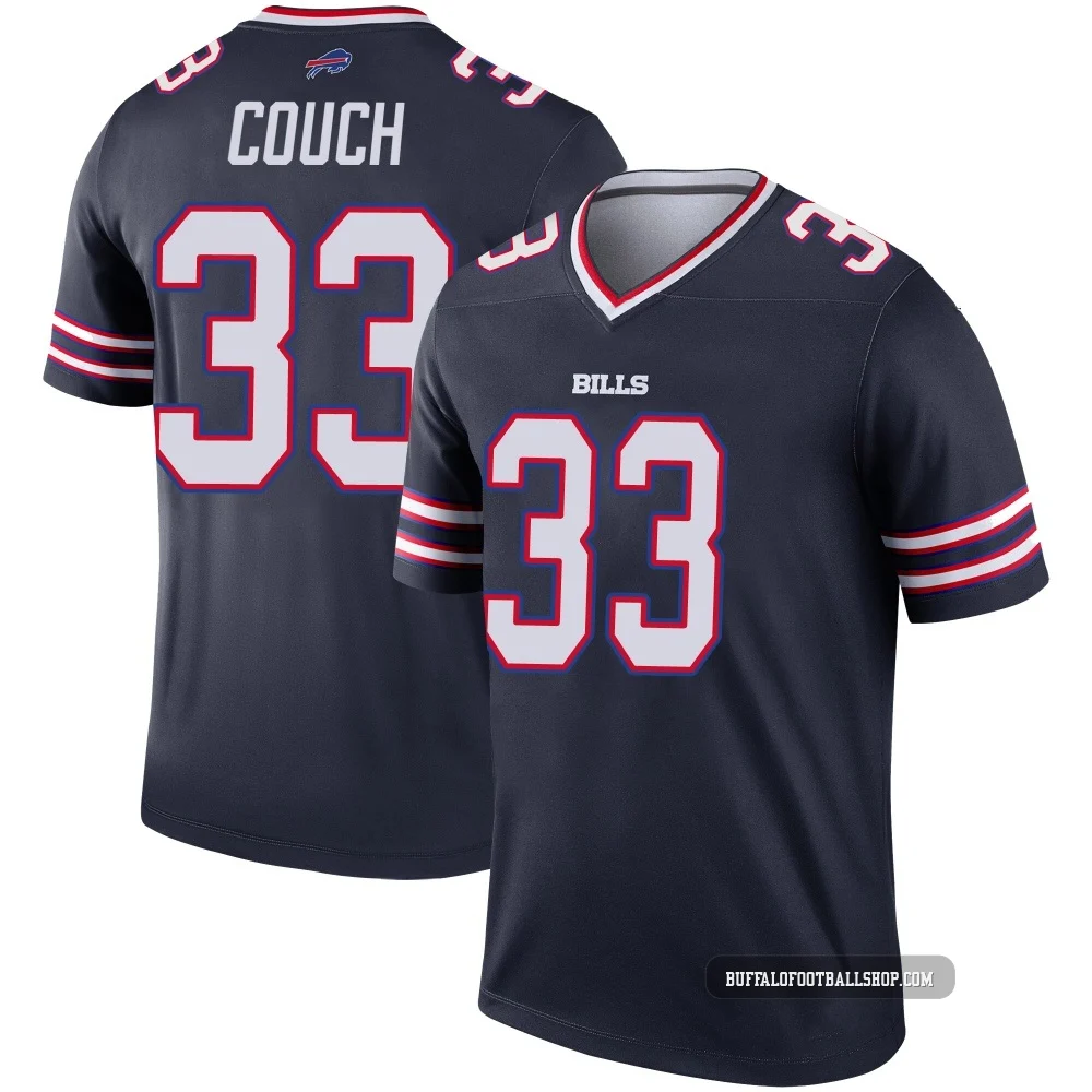 Te'Cory Couch ＃33 Buffalo Bills Legend Navy Men's Inverted Jersey