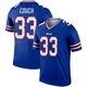 Te'Cory Couch ＃33 Buffalo Bills Legend Royal Men's Jersey