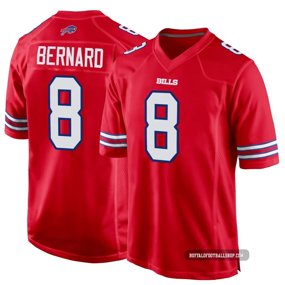Terrel Bernard ＃8 Buffalo Bills Game Red Men's Alternate Jersey