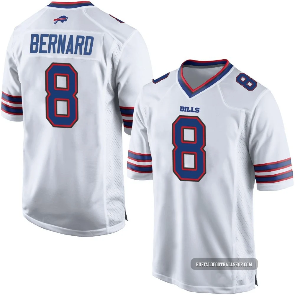 Terrel Bernard ＃8 Buffalo Bills Game White Men's Jersey