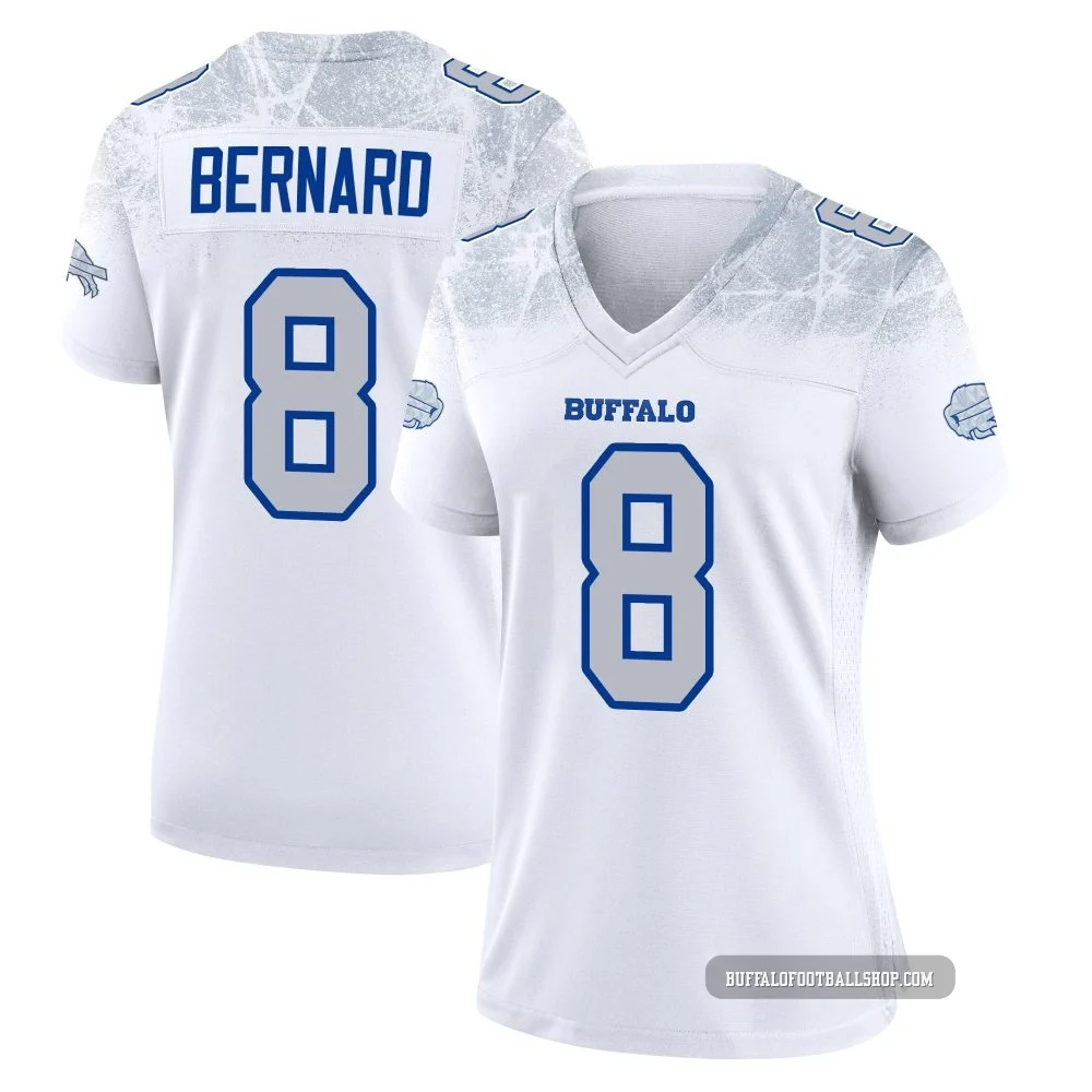 Terrel Bernard ＃8 Buffalo Bills Game White Women's 2025 Rivalries Collection Jersey