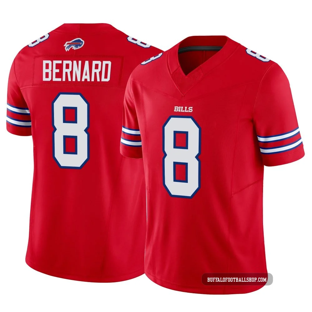 Terrel Bernard ＃8 Buffalo Bills Limited Red Men's Vapor F.U.S.E. Jersey