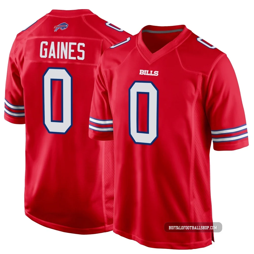 Theron Gaines ＃0 Buffalo Bills Game Red Youth Alternate Jersey