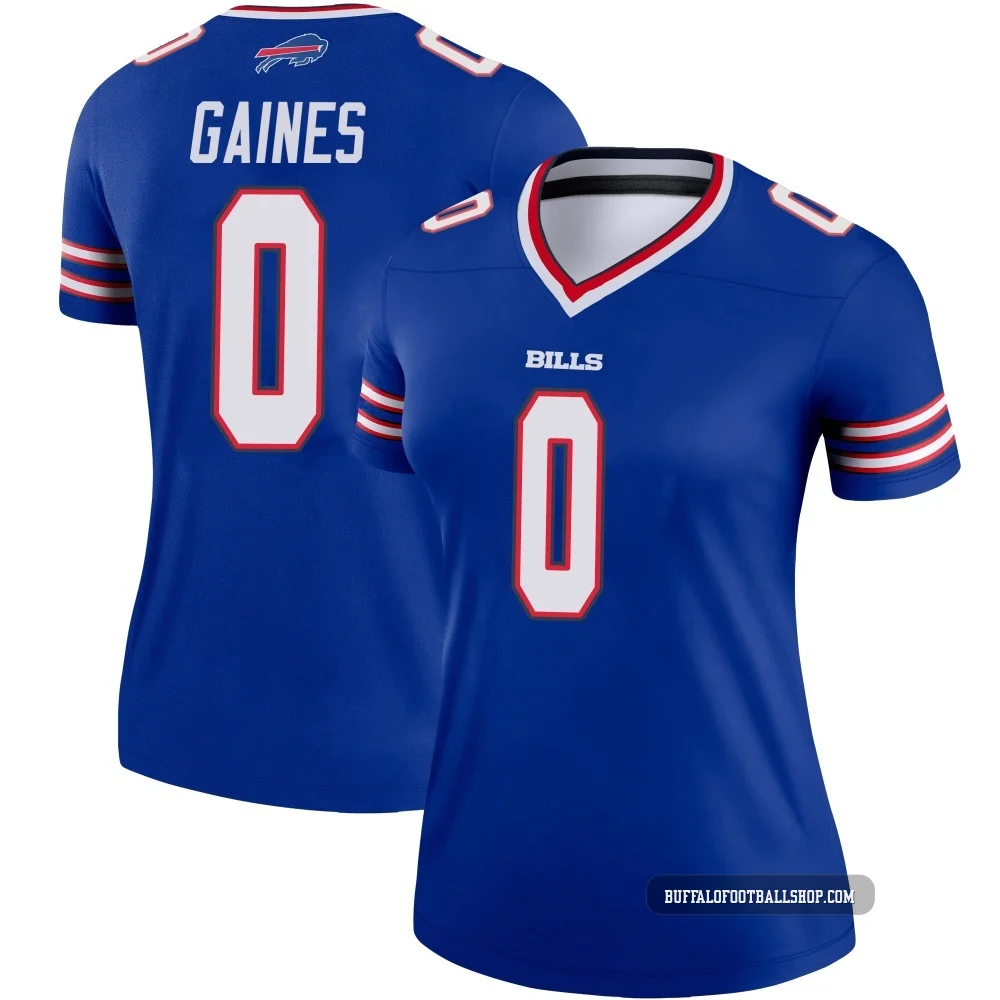 Theron Gaines ＃0 Buffalo Bills Legend Royal Women's Jersey