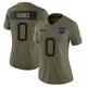 Theron Gaines ＃0 Buffalo Bills Limited Olive Women's 2025 Salute to Service Jersey