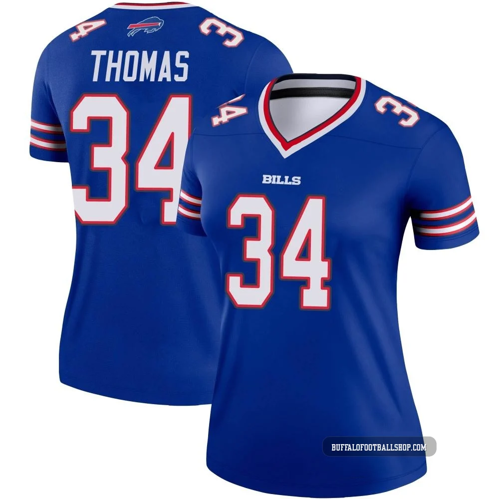 Thurman Thomas ＃34 Buffalo Bills Legend Royal Women's Jersey