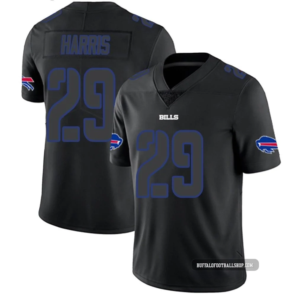 Tim Harris ＃29 Buffalo Bills Limited Black Impact Men's Jersey