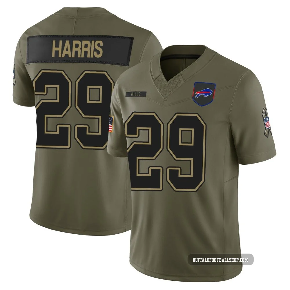 Tim Harris ＃29 Buffalo Bills Limited Olive Men's 2025 Salute to Service Jersey