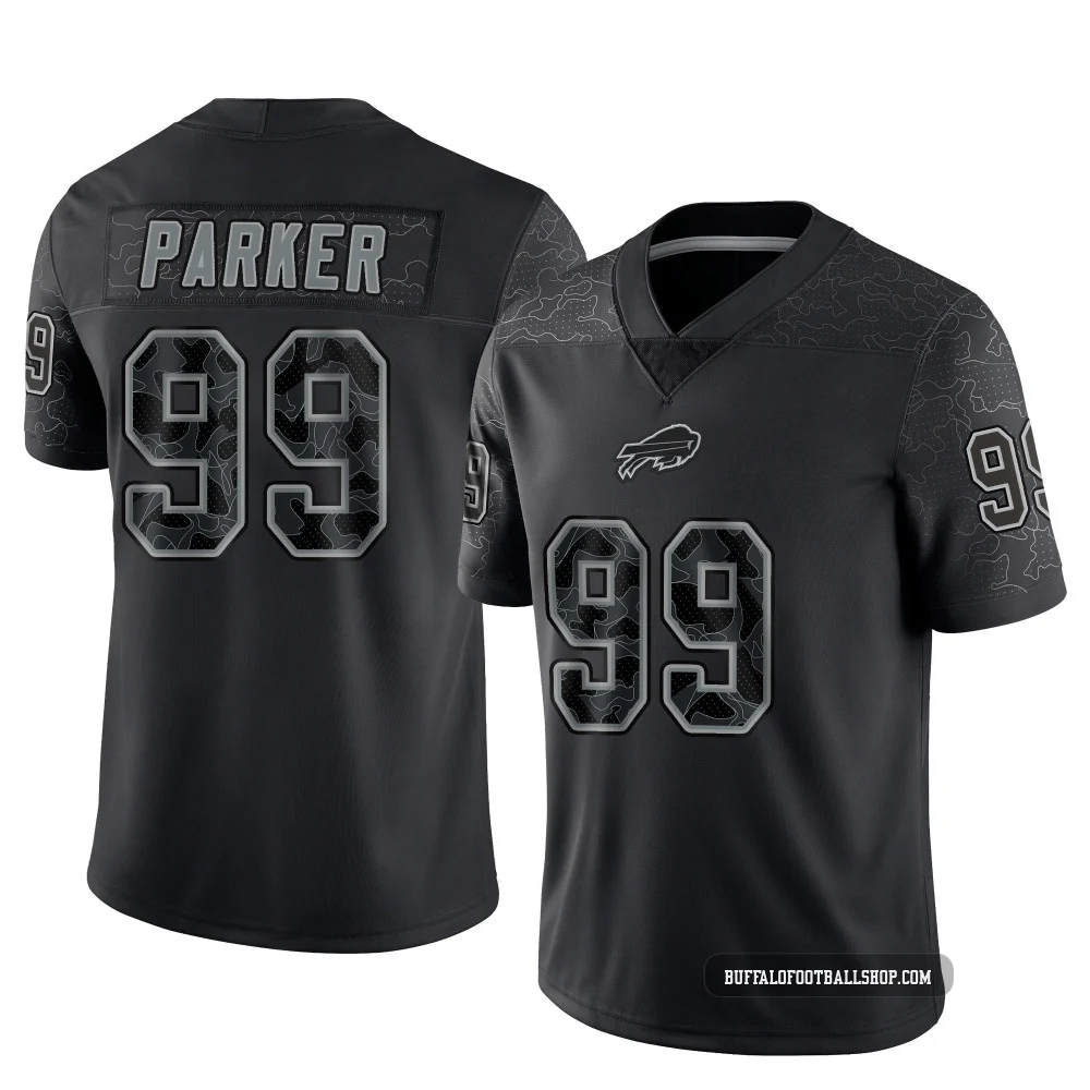 T.J. Parker ＃99 Buffalo Bills Limited Black Men's Reflective Jersey