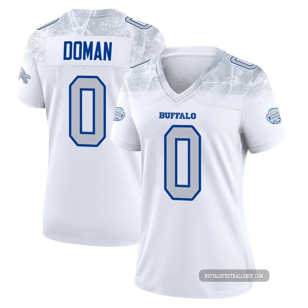 Tommy Doman ＃0 Buffalo Bills Game White Women's 2025 Rivalries Collection Jersey