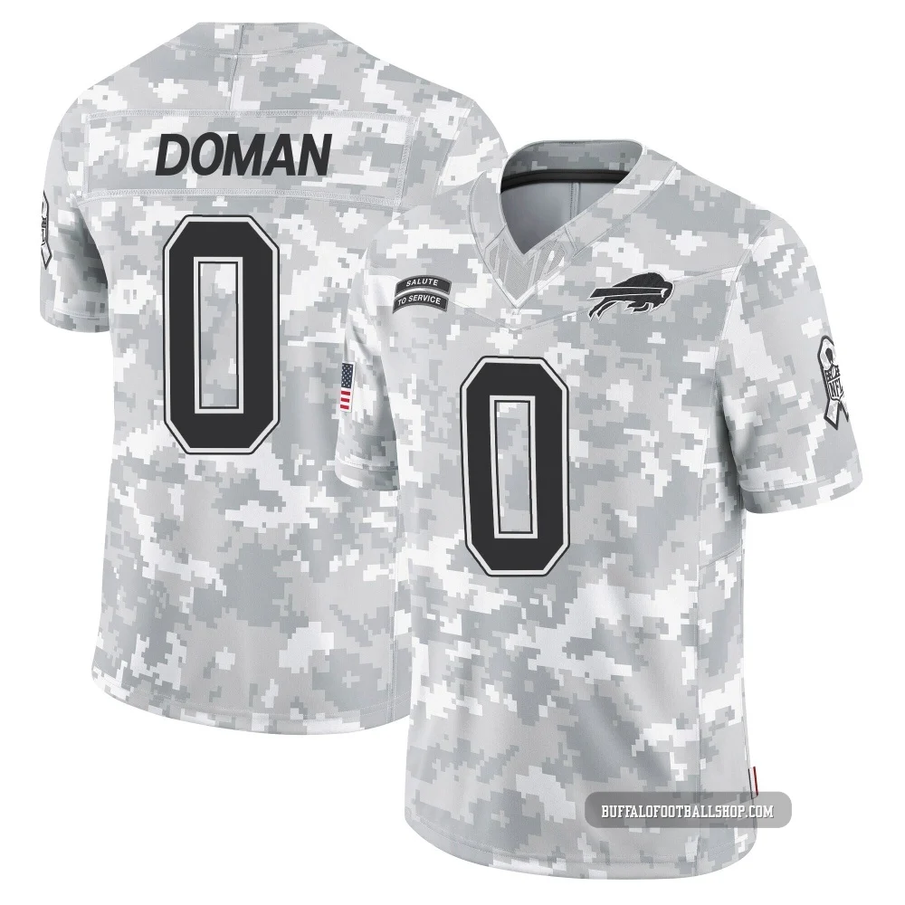 Tommy Doman ＃0 Buffalo Bills Limited Arctic Camo Men's 2024 Salute to Service Jersey
