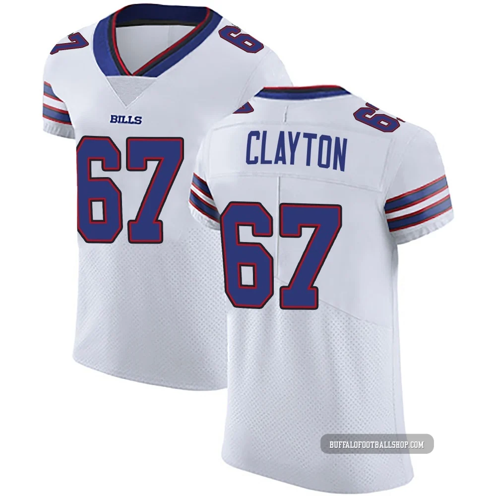 Travis Clayton ＃67 Buffalo Bills Elite White Men's Vapor Untouchable Jersey