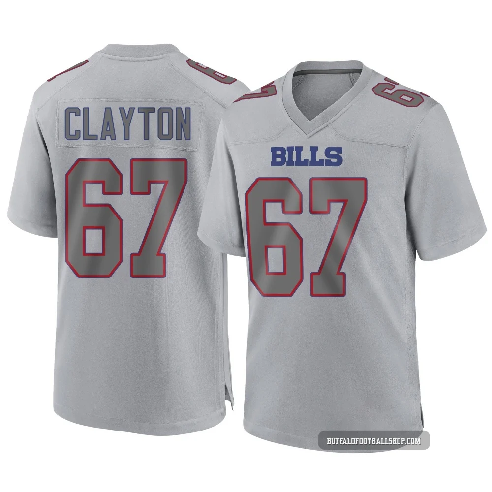 Travis Clayton ＃67 Buffalo Bills Game Gray Youth Atmosphere Fashion Jersey