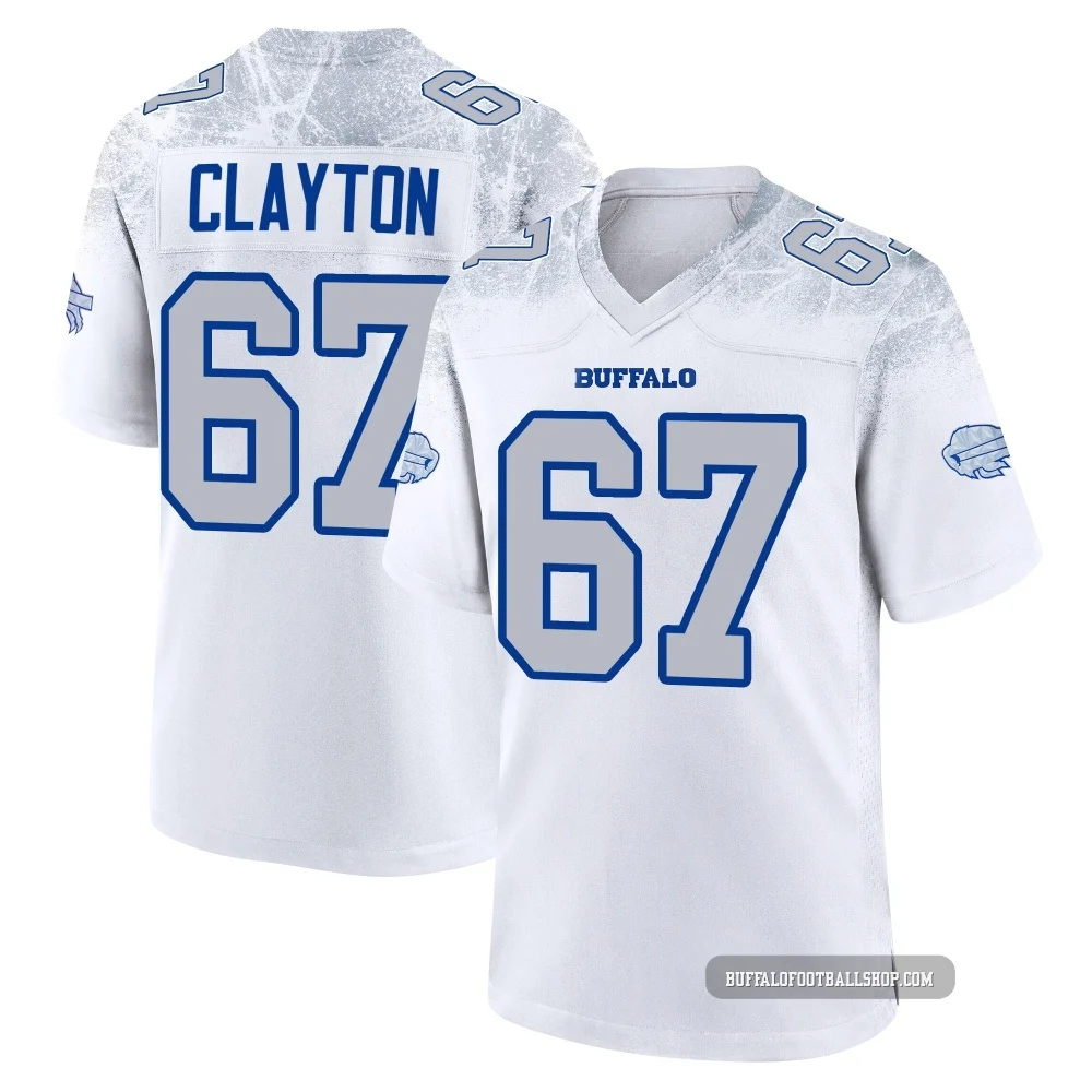 Travis Clayton ＃67 Buffalo Bills Game White Men's 2025 Rivalries Collection Jersey