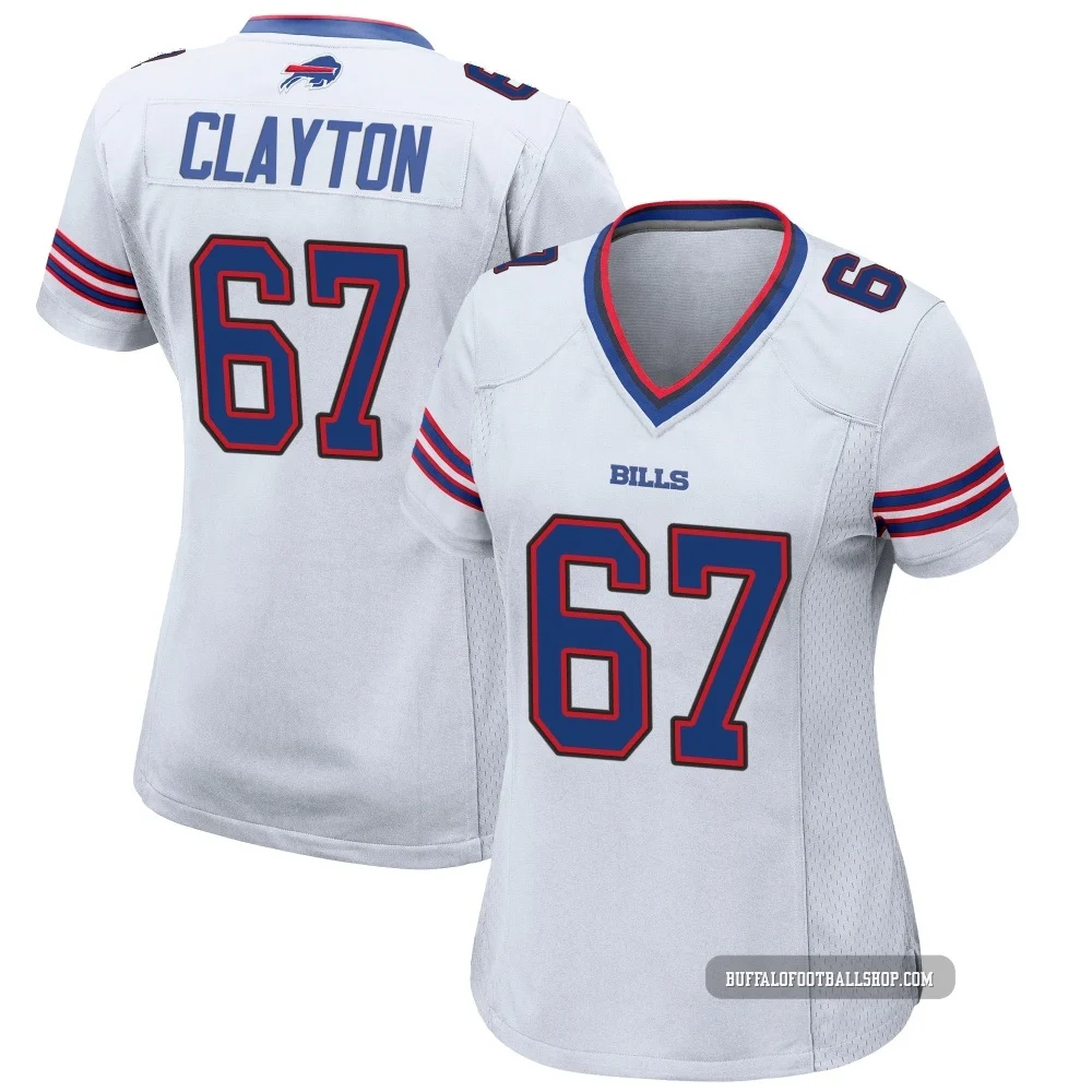 Travis Clayton ＃67 Buffalo Bills Game White Women's Jersey