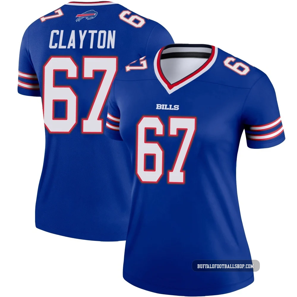 Travis Clayton ＃67 Buffalo Bills Legend Royal Women's Jersey