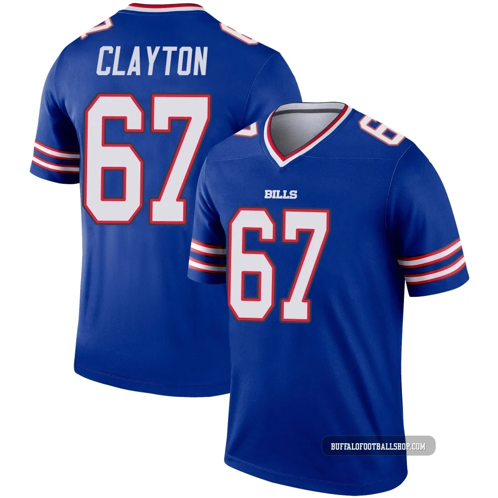 Travis Clayton ＃67 Buffalo Bills Legend Royal Youth Jersey