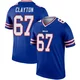 Travis Clayton ＃67 Buffalo Bills Legend Royal Youth Jersey