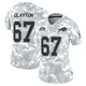 Travis Clayton ＃67 Buffalo Bills Limited Arctic Camo Women's 2024 Salute to Service Jersey