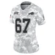 Travis Clayton ＃67 Buffalo Bills Limited Arctic Camo Women's 2024 Salute to Service Jersey