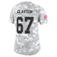 Travis Clayton ＃67 Buffalo Bills Limited Arctic Camo Women's 2024 Salute to Service Jersey