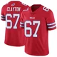 Travis Clayton ＃67 Buffalo Bills Limited Red Men's Color Rush Vapor Untouchable Jersey