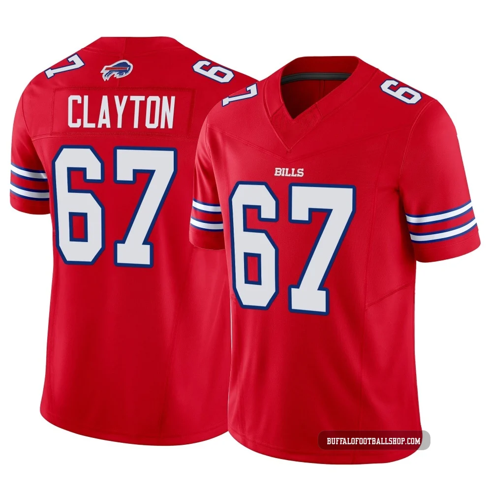 Travis Clayton ＃67 Buffalo Bills Limited Red Youth Vapor F.U.S.E. Jersey