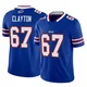 Travis Clayton ＃67 Buffalo Bills Limited Royal Men's Vapor F.U.S.E. Jersey