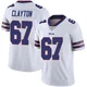 Travis Clayton ＃67 Buffalo Bills Limited White Men's Color Rush Vapor Untouchable Jersey